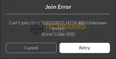 Roblox Error Code 610 Fixed Completely Techisours - roblox eror code 610