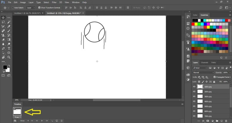 a layer will appear as a frame