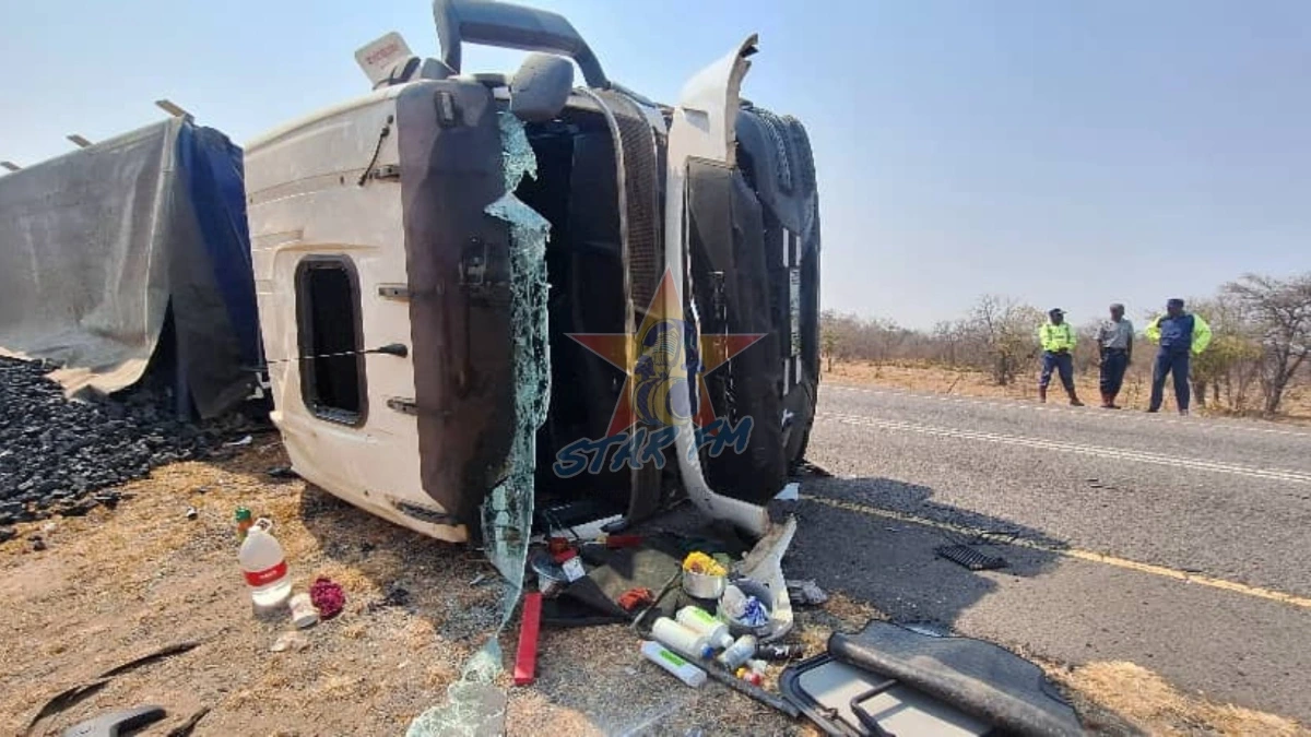 Truck Overturned Driver Dozed