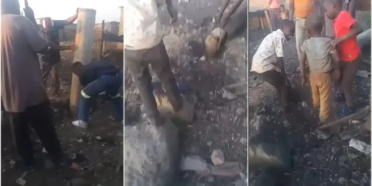 Neighbours scurry to rescue little boy trapped in drainage pipe while playing