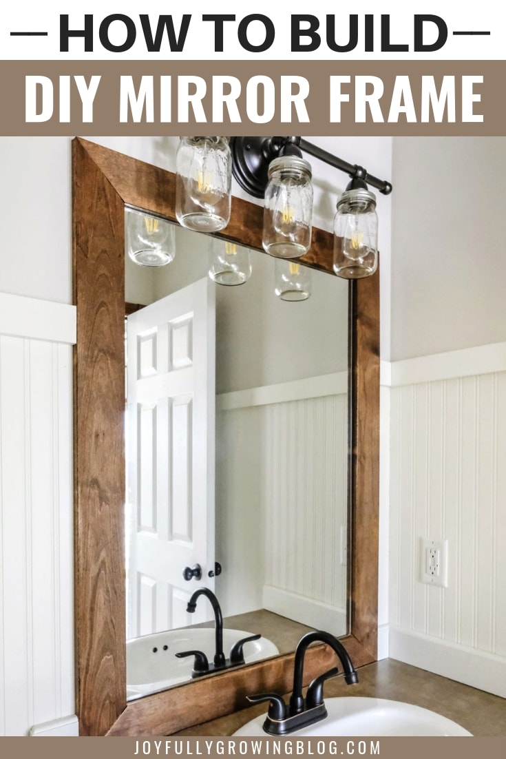 Diy Wood Frame To A Bathroom Mirror, How To Attach Wood Frame Mirror