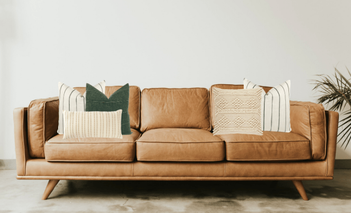 tan pillows for couch
