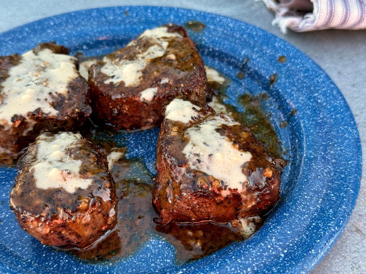 Kent Rollins Bison Tenderloin with Brandy Horseradish Sauce