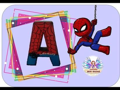 Hombre araña letras decoradas de spiderman - Laganini