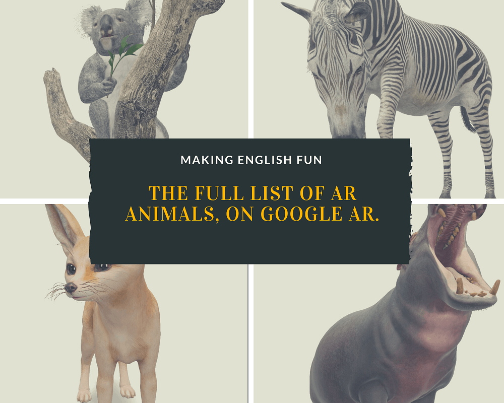 What is the Full List of Ar Animals, Dinosaurs, Insects On Google. – Making  English Fun