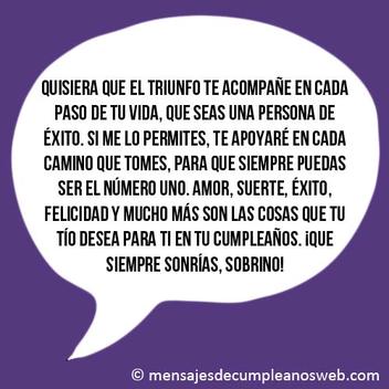 Mensajes de Feliz Cumpleaños para un Sobrino – FRASES Y MENSAJES DE  CUMPLEAÑOS