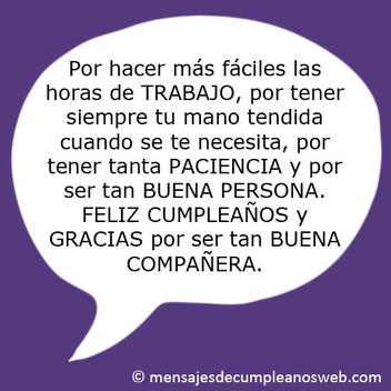 Mensajes de Cumpleaños para una Compañera de Trabajo – FRASES Y MENSAJES DE  CUMPLEAÑOS