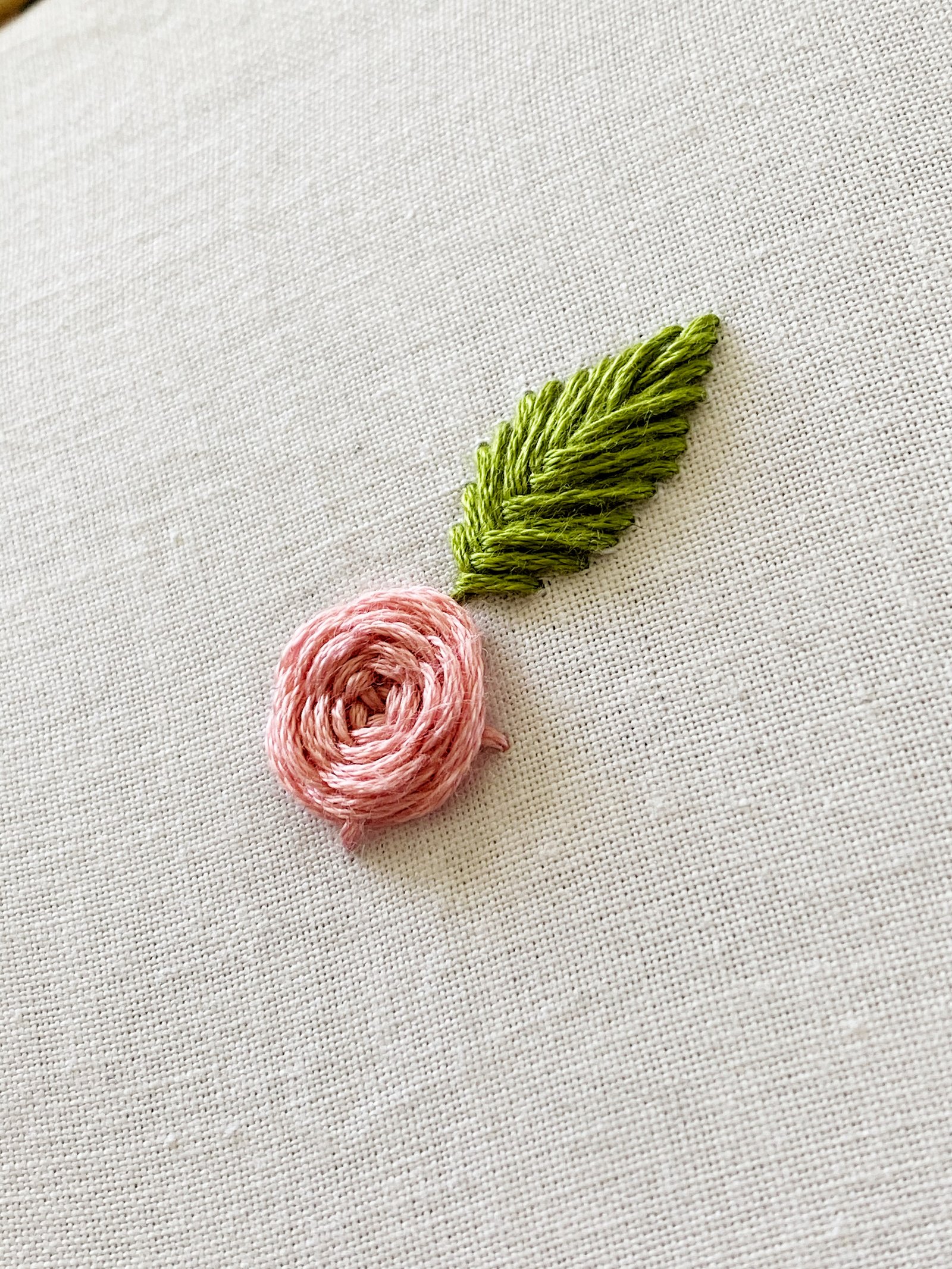 How to make a Hand Embroidery Rose, Beginner Friendly - Missy Kate Creations