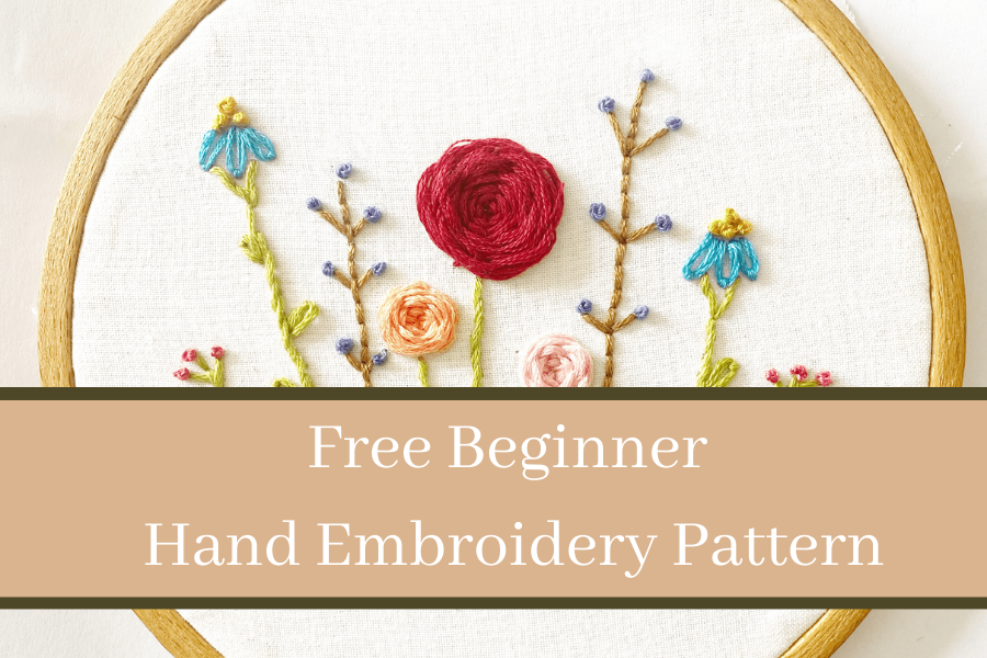 Free Printable Beginner Embroidery Pattern - Missy Kate Creations