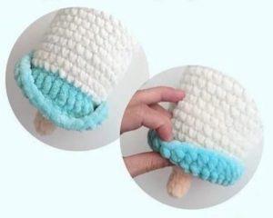 Blue Whale Fish Crochet Baby Booties, Cute Baby Booties