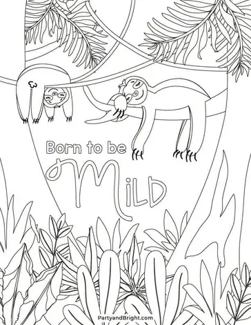 13 cute sloth coloring pages printable activities party bright