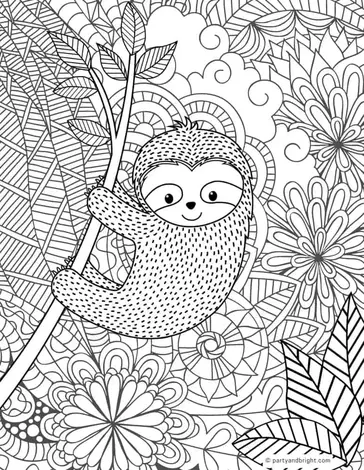 13 cute sloth coloring pages printable activities party bright