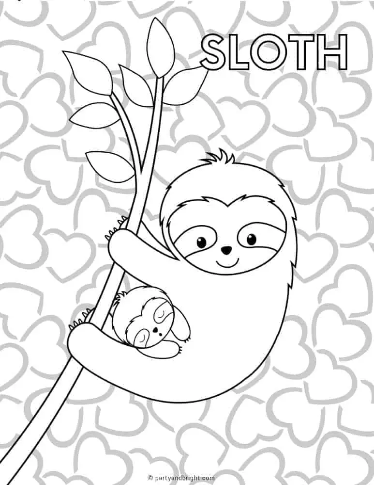 13 cute sloth coloring pages printable activities party bright