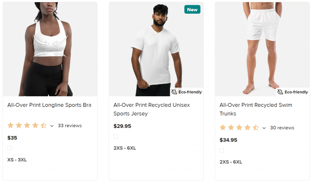 print on demand sportswear
