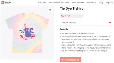 Spiral Tie Dye Graphic Tee - JetPrint