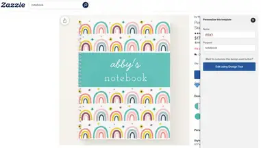 Baby Blue Square Notebook, Zazzle