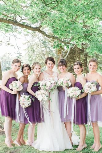 dark purple wedding reception