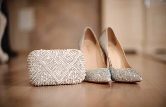 Matching shoes and on sale bags for wedding guests