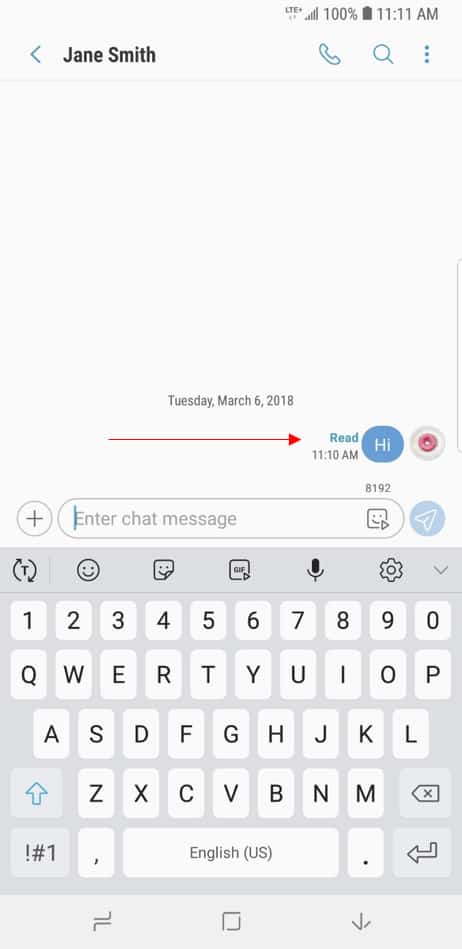 Sending 1 Advanced Messaging Service For Samsung Galaxy