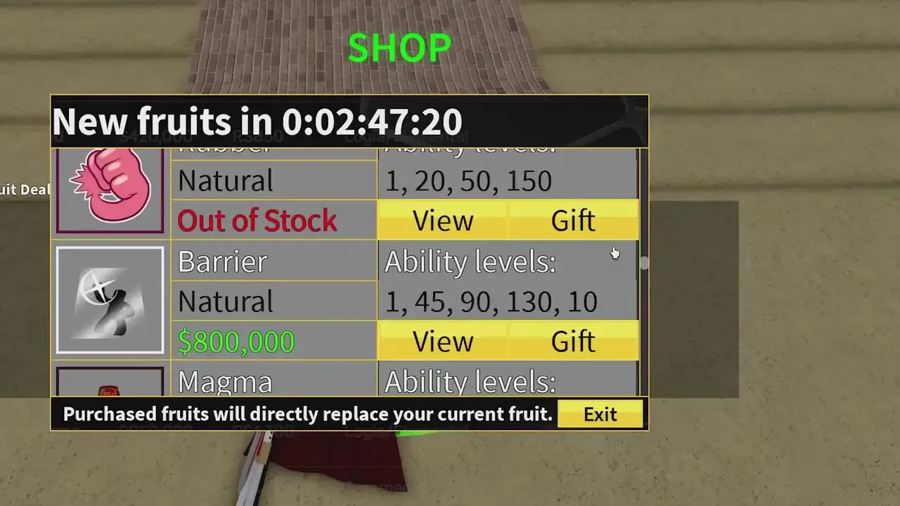 Devil Fruits Stock Chance in Blox Fruits! (RARITY!) 