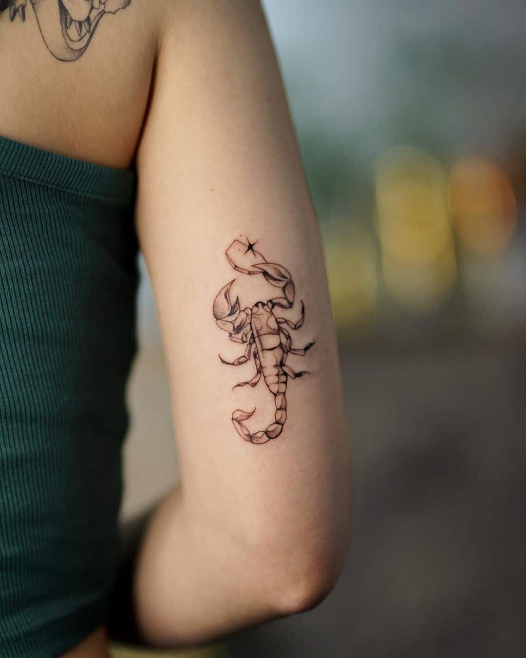 Ornamental Scorpion tattoo women at theYoucom