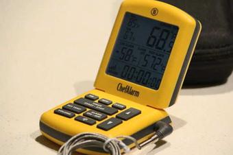 ThermoWorks ChefAlarm Meat Thermometer/Timer Yellow probe/case See