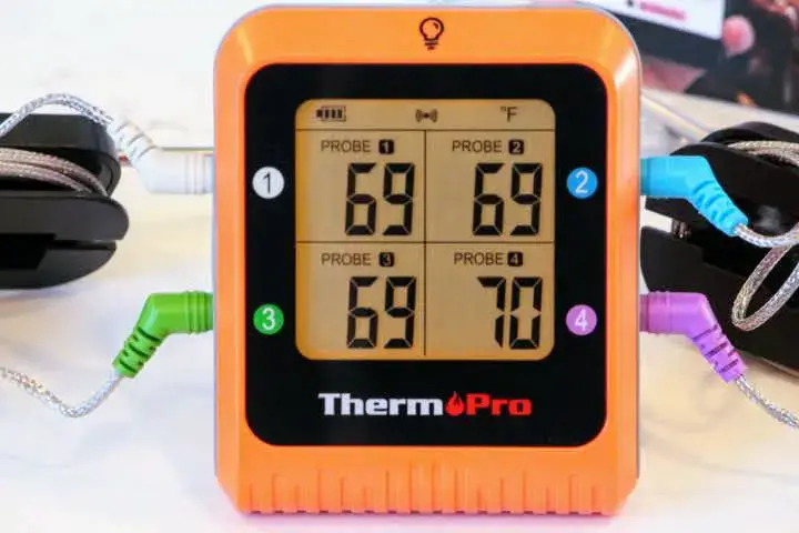 ThermoPro TP-25 Bluetooth Meat Thermometer in the rain. 