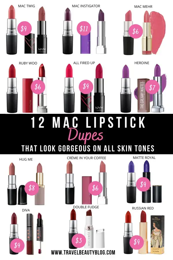 12 MAC Lipstick Dupes That Look Gorgeous On All Skin Tones 12 MAC Lipstick Dupes That Look Gorgeous On All Skin Tones - travel beauty blog