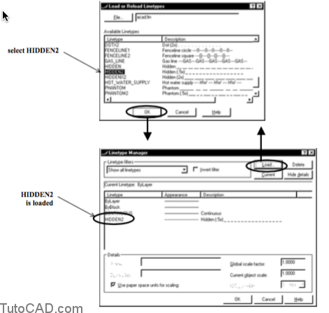 autocad commands affecting linetype