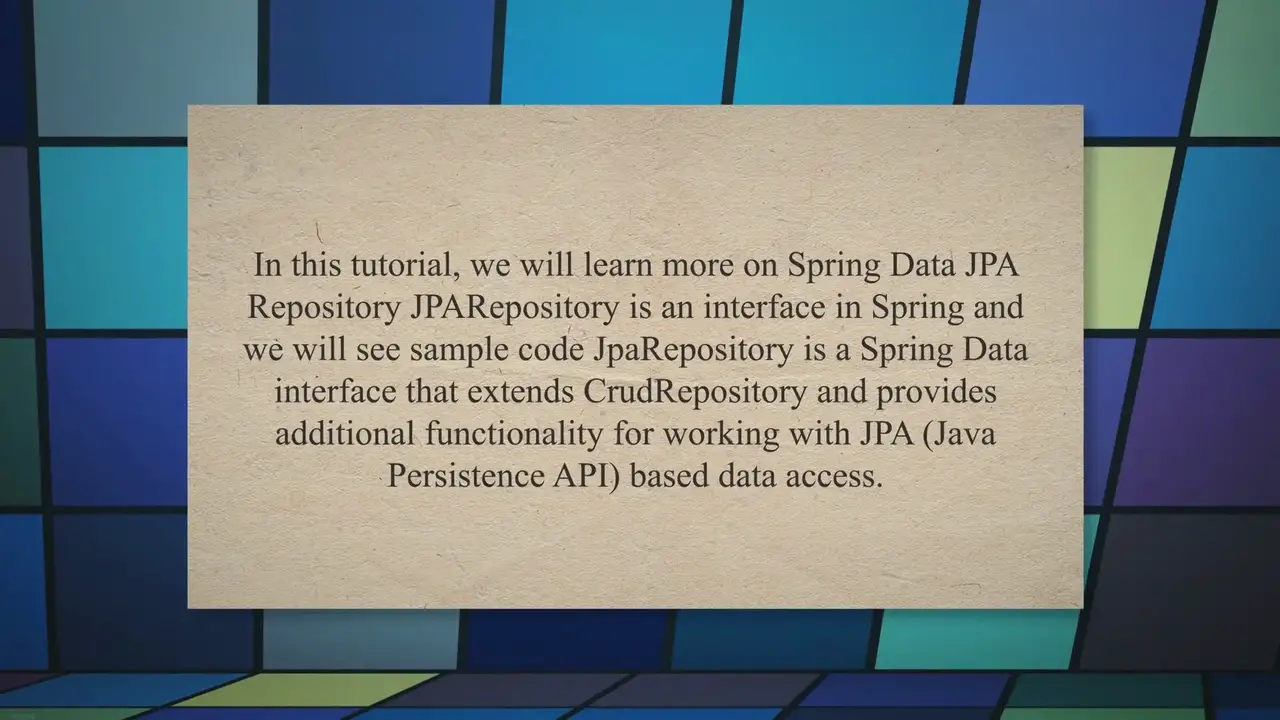 SpringBoot JpaRepository - using Spring Data JpaRepository in a Spring Boot  application