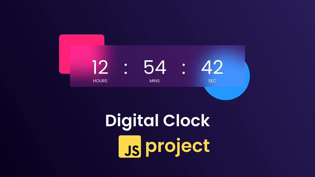 How To Create Digital Clock Using HTML CSS & JavaScript _ Display Time ...