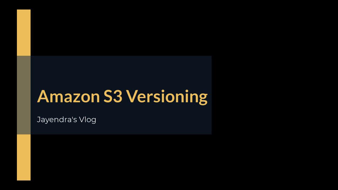 Amazon S3 Versioning