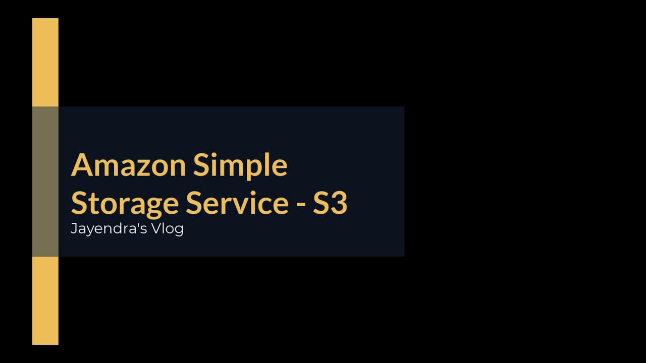 Amazon Simple Storage Service S3