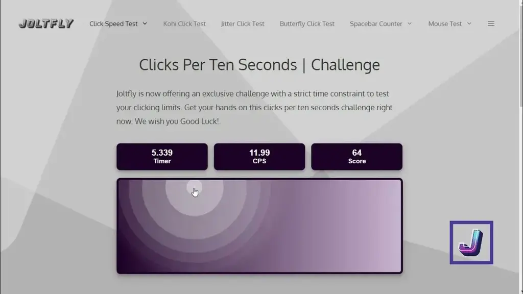 Scroll Click Test  Click Tests - Joltfly