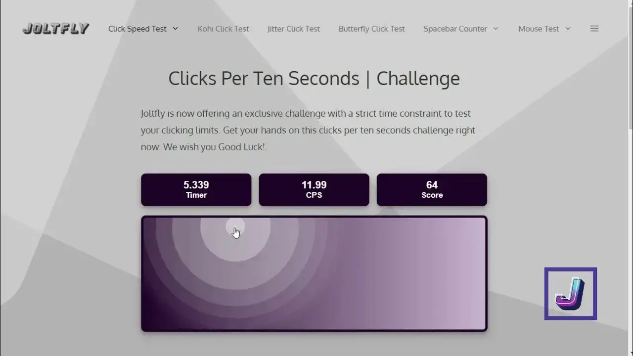 Quadruple Click Test  Click Tests - Joltfly