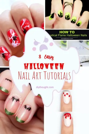 8 Easy Halloween Nail Art Tutorials Diy Thought