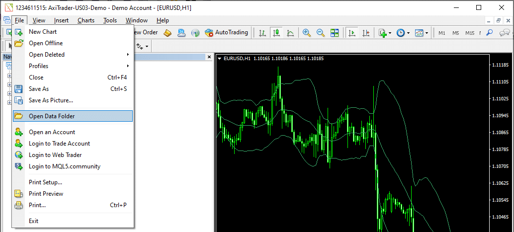 How to open MT4 Data Folder