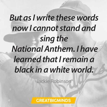 Ebern Designs Personal Dignity Jackie Robinson Quote Black And White by  Penny Lane Publishing Textual Art