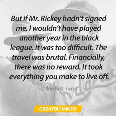 Ebern Designs Personal Dignity Jackie Robinson Quote Black And White by  Penny Lane Publishing Textual Art