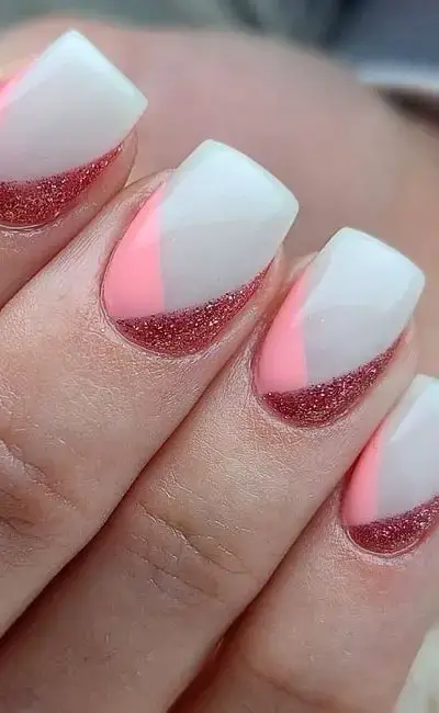 Rose Gold With White and Pink For Abstract Design