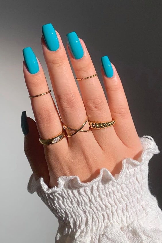 UPDATED 40 Trendy Turquoise Nails