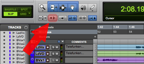 tab to transient pro tools