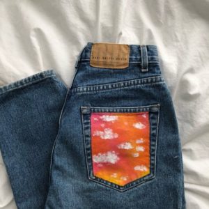 painted jeans pockets