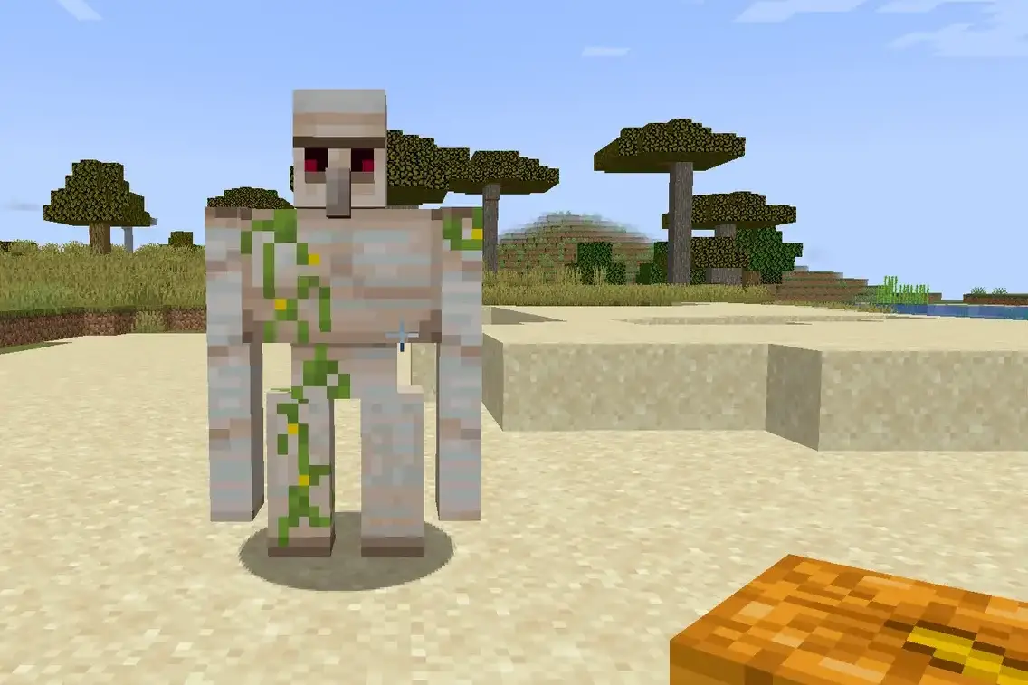 Image of an Iron Golem in Minecraft