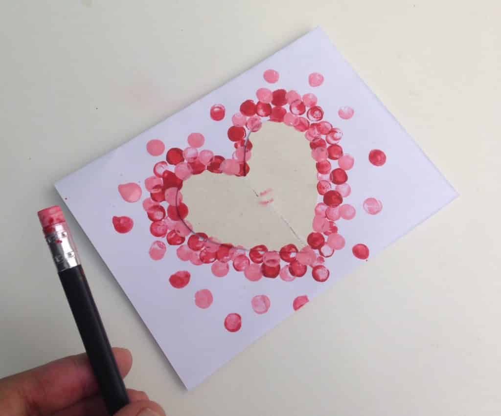 5pcs Polka Dot Heart Valentines Craft Embellishments Scrapbooking Cardmaking